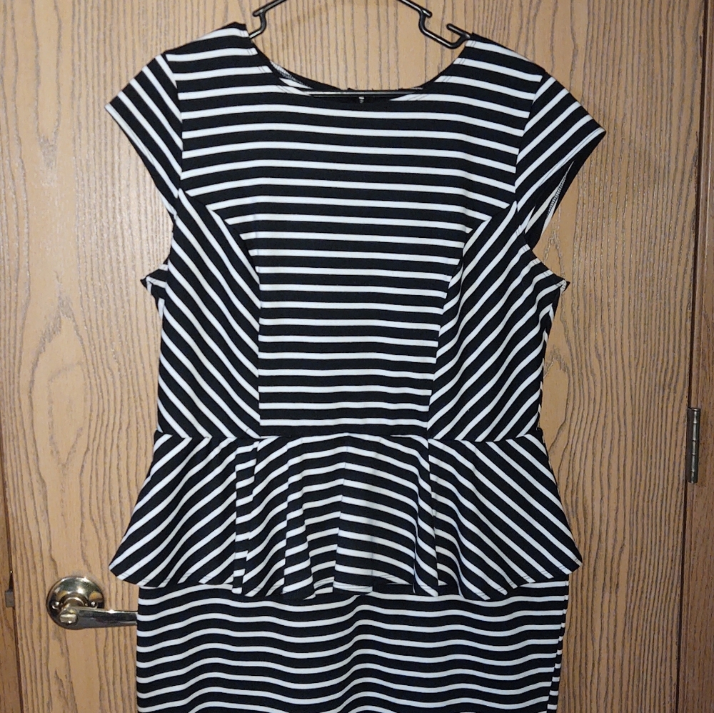 B&W striped dress